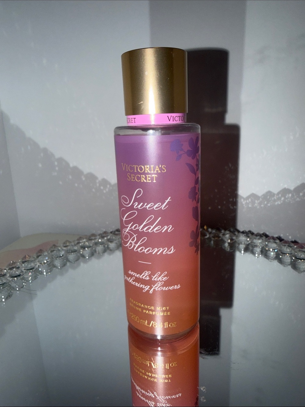 Victoria's Secret Sweet Golden Blooms Fragrance Mist - Pink & Orange Gradient